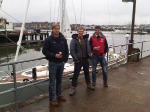 Skipper Ollie, Tim & Oly in Southampton. I felt like Grandpa!