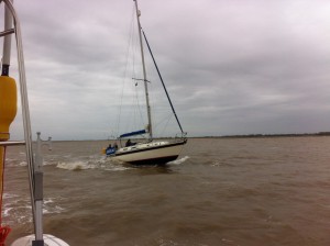 Leaving Walton Backwaters 'Sanderling'