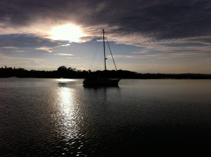 'Livia' on her mooring