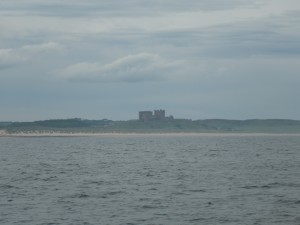 on the land side is Bamburgh Castle ...