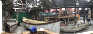 The wooden boat building facility in the Lerwick Museum
