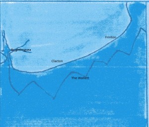 The tide turns in his favour    & he beats down to Brightlingsea