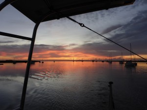 0630 leaving Orford. 'Tuesday' centre of picture.