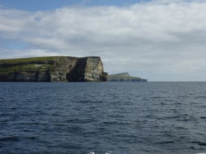 In the foreground the S tip of Bressay with the Isle of Noss behind